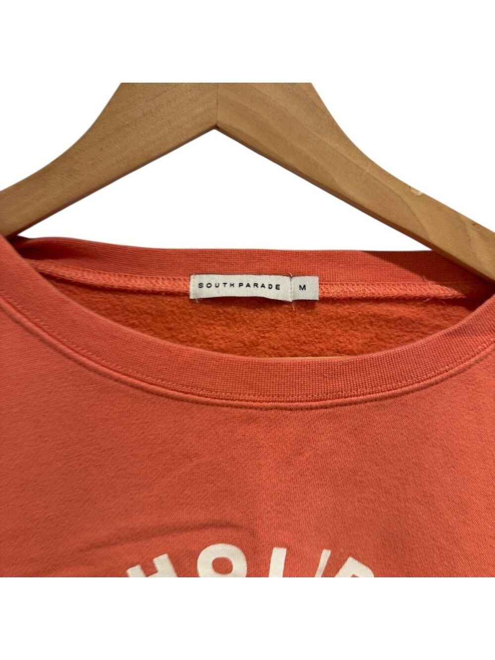 SOUTH PARADE orange ‘on holiday” graphic print sweatshirt - size M - Picture 2 of 3